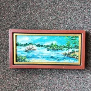 Carol Pope Original Scenic Landscape Framed Painting On Board